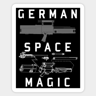 German Space Magic - Gun Meme, Funny, G11, Blueprint, Firearm, Gun Owner Sticker